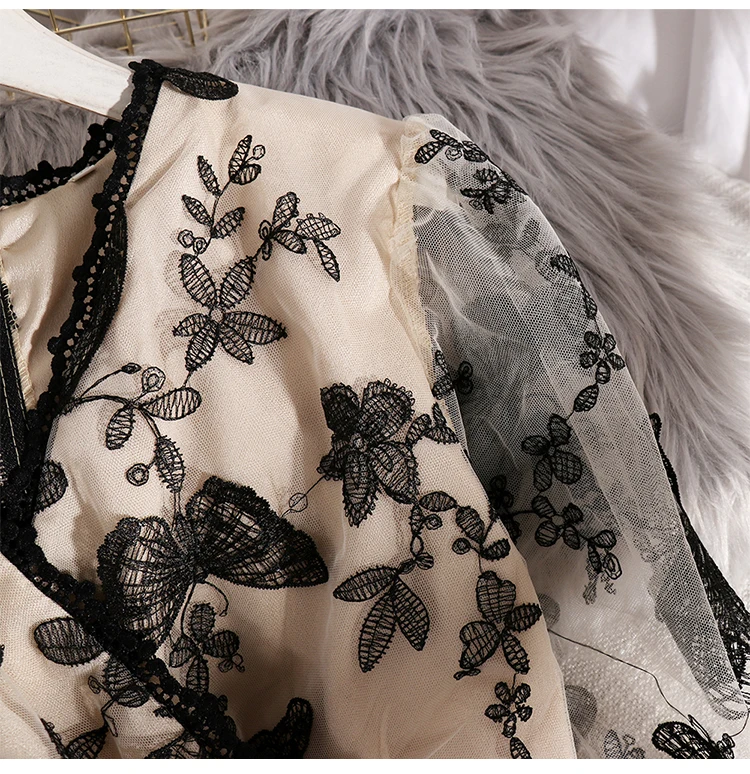 Joinyouth 2020 Весна Длинный Пышный рукав v образный вырез короткий пуловер Blusas