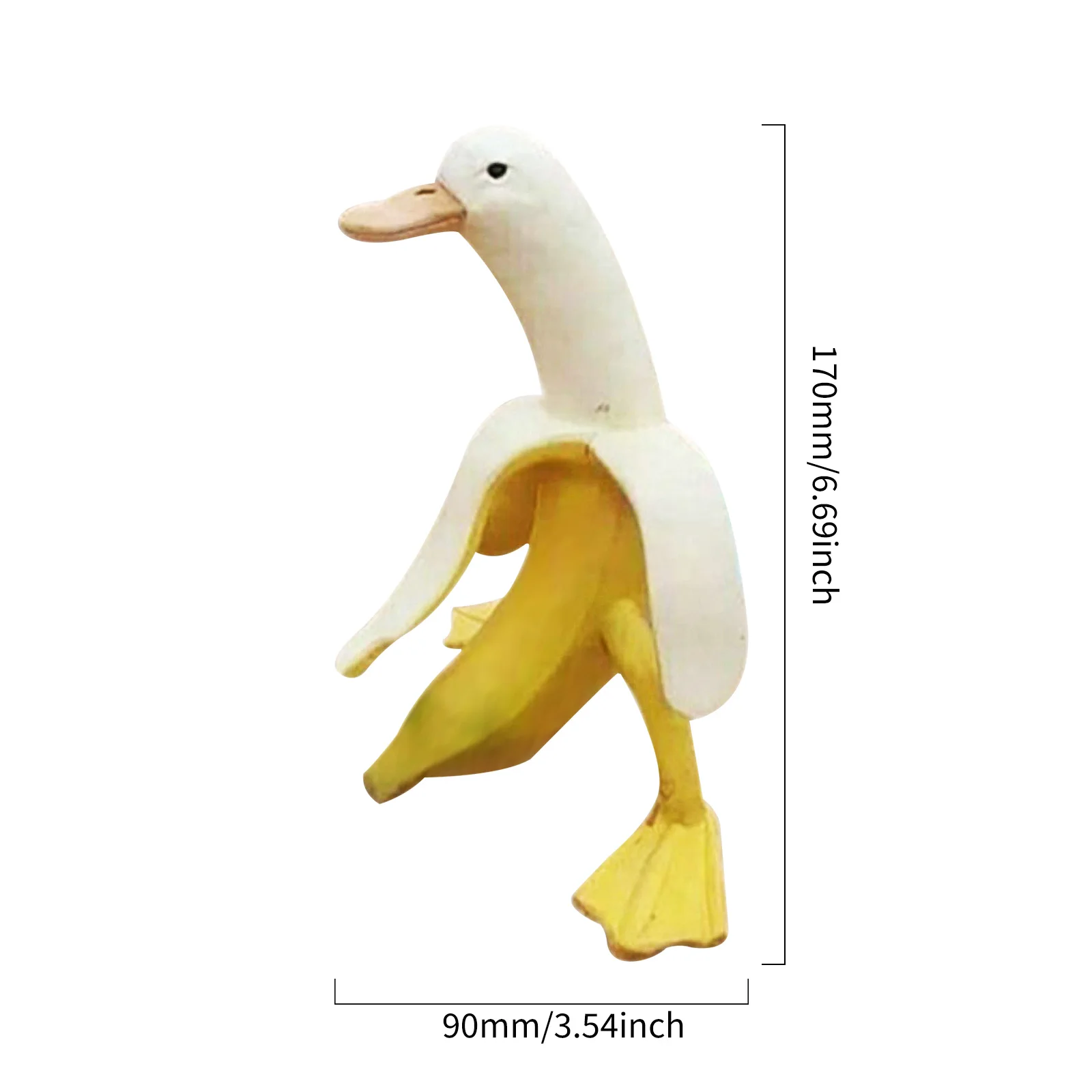 Banana Duck Art Statue, Garden Yard Outdoor Decor, Cute Funny Whimsical Peeled Banana Duck Figurines Decoration Ornaments images - 6