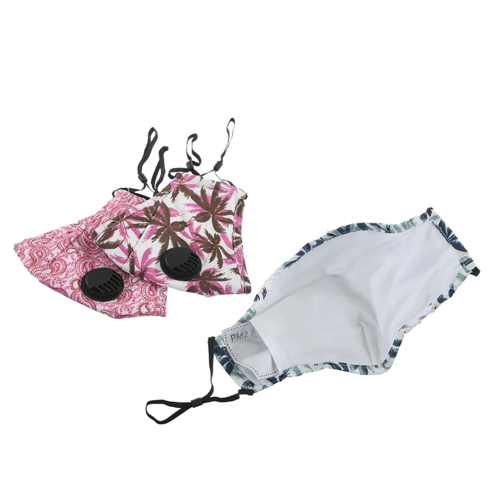 

New breathing valve type cotton masks for men and women can be inserted filter dust masks breathable printing masks