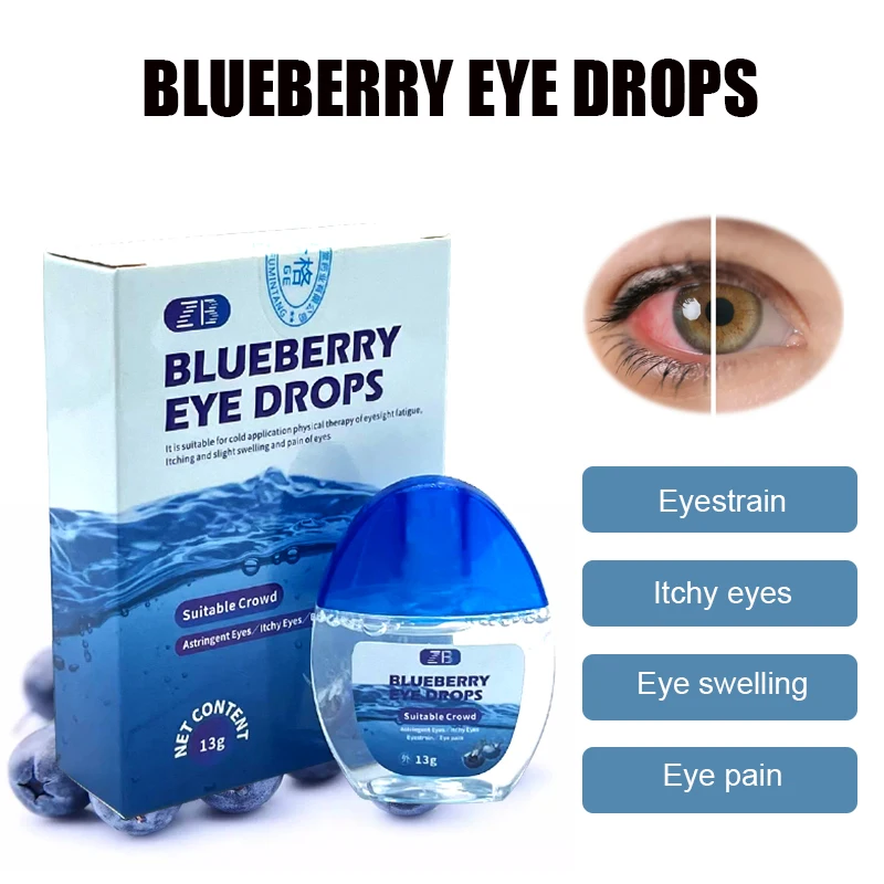 Blueberry Extract Eye Drops Liquid Dressing To Relieve Visual Fatigue Blurred Vision Medical Drop Goods For Health Care | Красота и