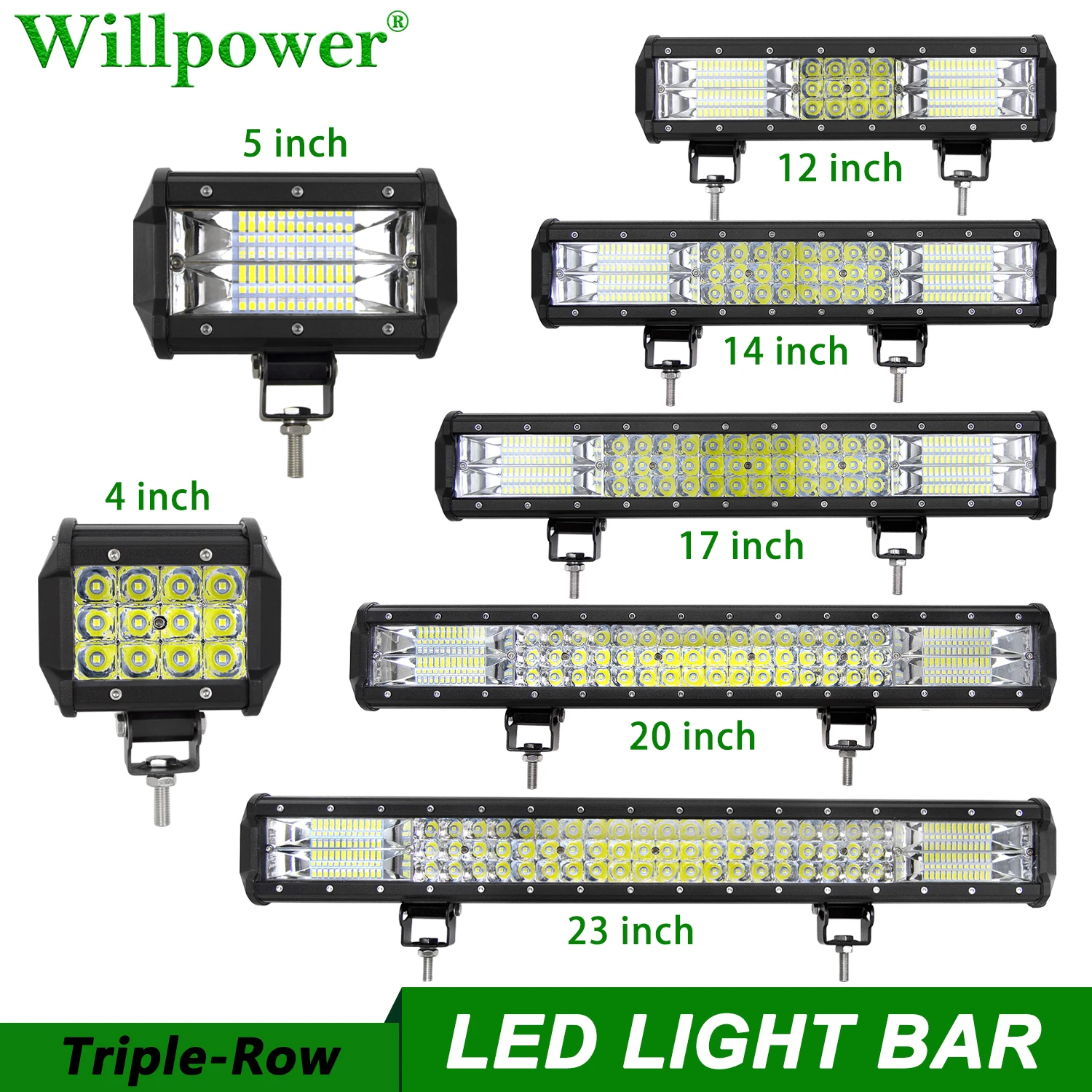 

Противотуманные фасветильник для внедорожника, автомобильная трехрядная светодиодная балка 12, 15, 18, 20, 23 дюйма для джипа, грузовика 4x4, точес...
