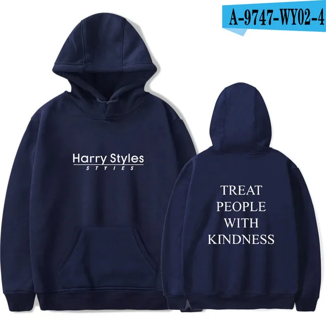 navy blue Стиль Гарри, толстовка с капюшоном, Толстовка для мужчин/женщин, Harajuku One Direction, с буквенным принтом, толстовки, свитера, пуловер с длинным рукавом, одежда - Цвет: navy blue