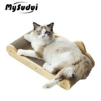mysudui cat corrugated paper bed furniture detachable scratch board pad soft bed mat scratcher cat training toy grinding claw