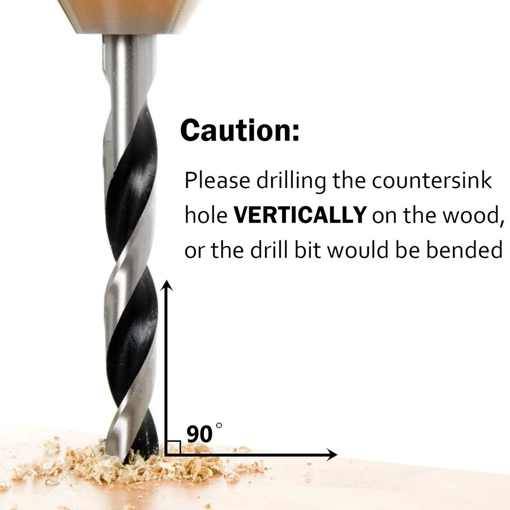 Горячая 7 шт. коническая Зенковка глубокое отверстие сверло набор Регулируемый