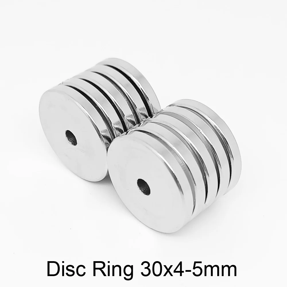 

1/2/5/10/15/20PCS 30x4-5 Ring Loop Super Strong Powerful Magnets 30x4 Hole 5mm Round Rare Earth Neodymium Magnet 30x4-5mm 30*4-5