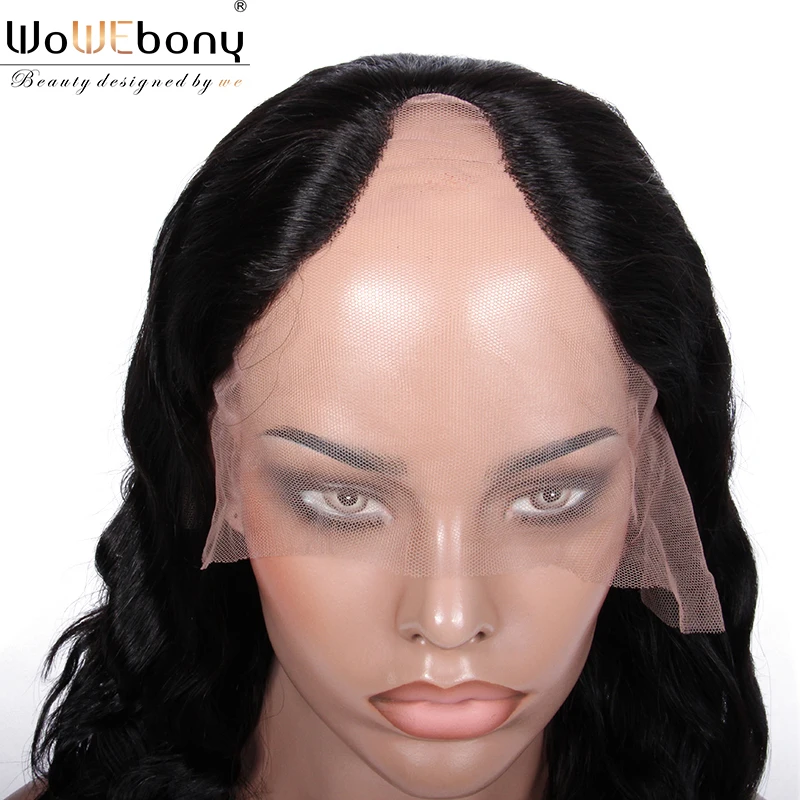 Объемная волна u часть парик человеческие волосы 4*2 парики шнурка бразильские 180