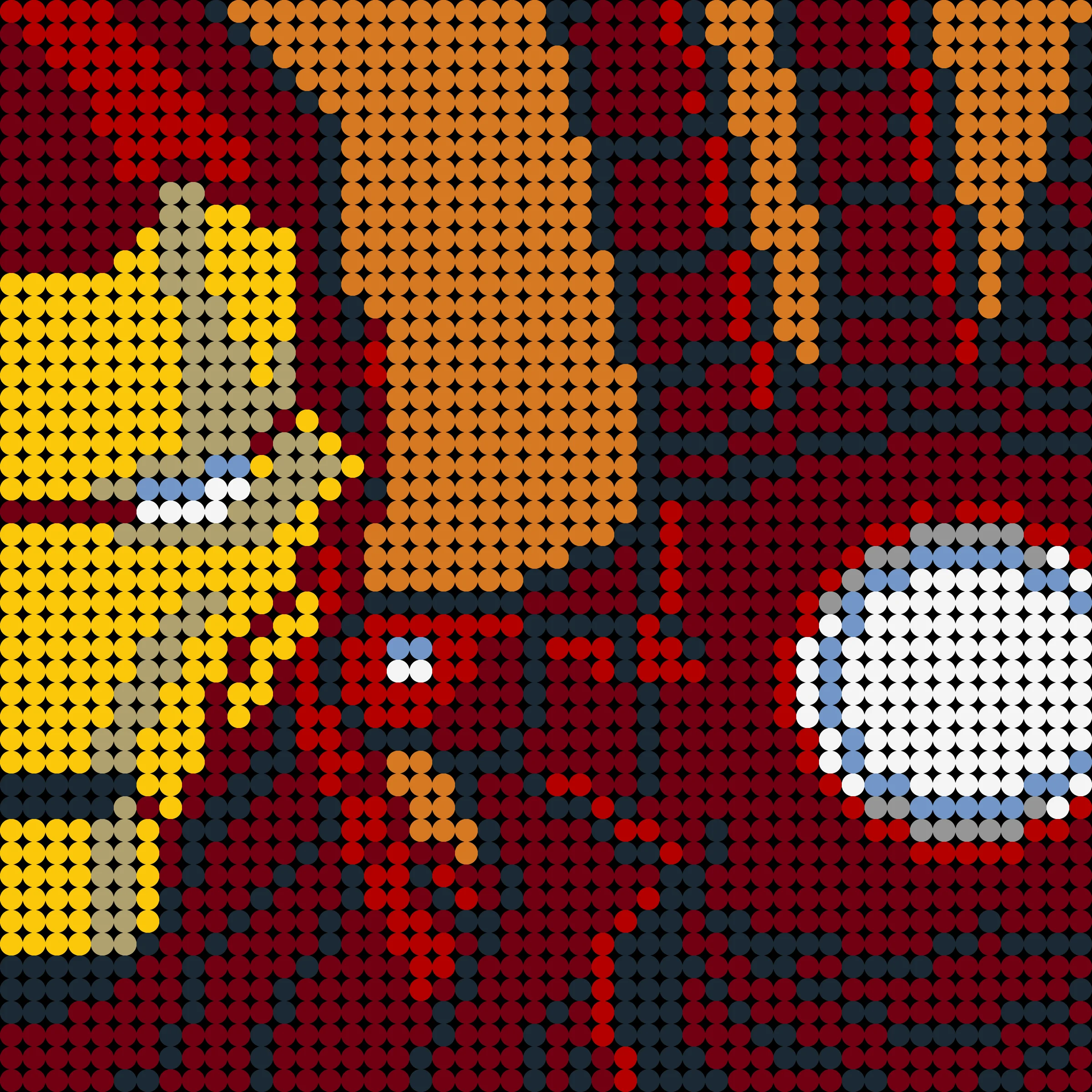 

Moc Classic Mosaic Pixel Art Painting Decoration Hero Toy Figure Building Block Brick Children Kids Diy Educational Model Gift