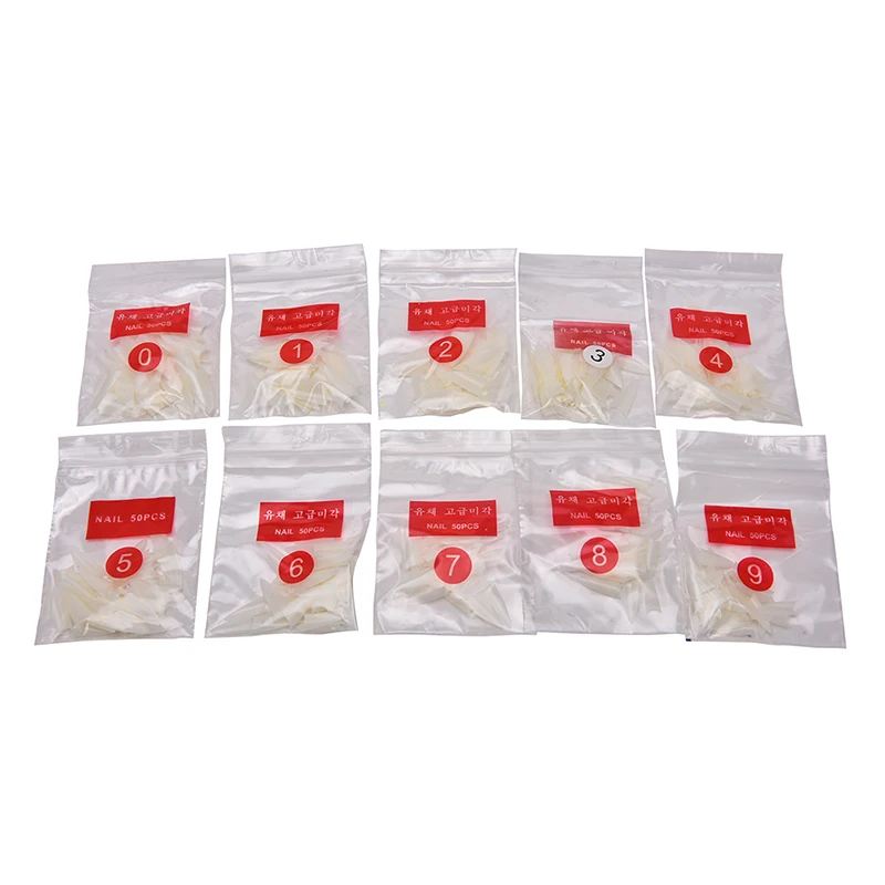 

New 500Pcs Stiletto Point French Acrylic UV Gel False Nail Tips Natural Nail Art Tips Hot