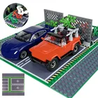 Набор городская улица View для крепления на руке для 32*32 дорожной стоянки опорной плиты дорожная плита конструкторных блоков, Детские кубики, игрушки 