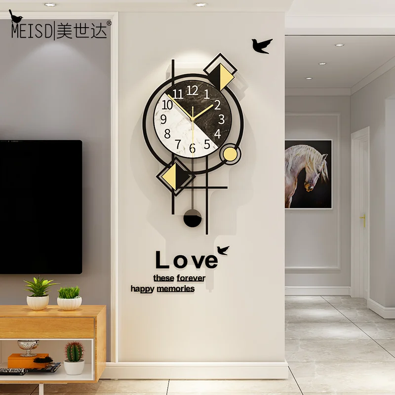 Акриловые часы качели MEISD современные большие домашний декор кварцевые