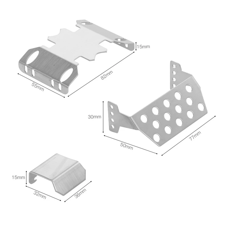 

Metal Chassis Armor Axle Protector Plate for 1/10 RC Crawler Car Axial SCX10 II 90046 90047 90059 90060 Upgrade Parts