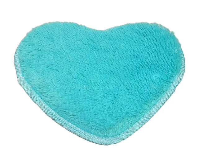 Нескользящий дверной коврик однотонный ковер в форме сердца для кухни гостиной