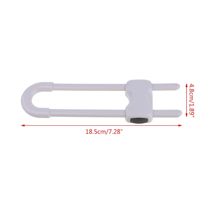 

2PCS/Lot Drawer Door Cabinet Cupboard Safety Locks Baby Kids Safety Care ABS Plastic U Shaped Locks Infant Baby Protection