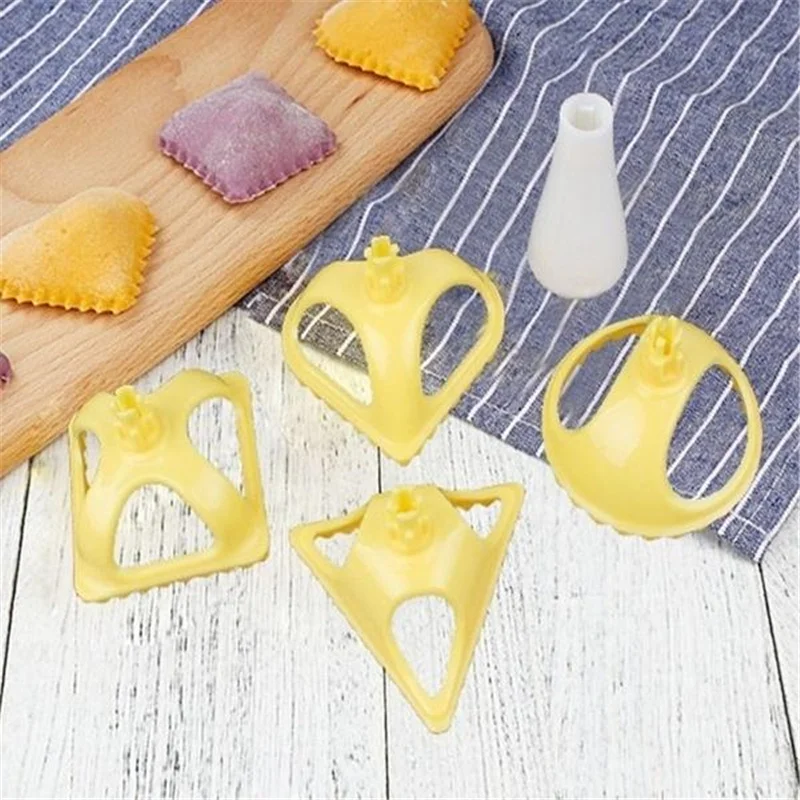 

4pcs/Set DIY 3D Dumpling Moulds Dough Press Ravioli Fruits Pie Mould Cookie Home Pastry Baking Cooking Tools Kitchenware