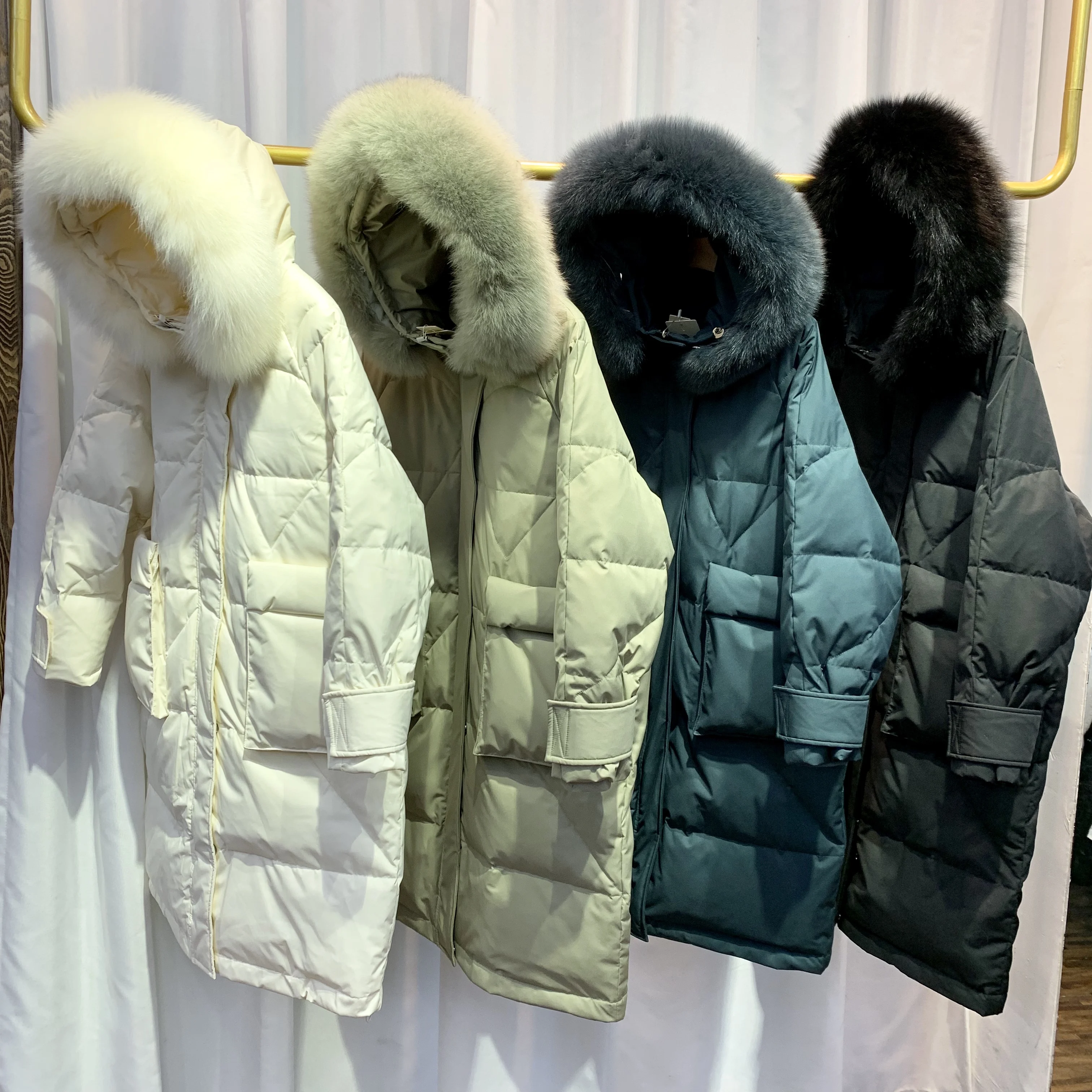 Настоящий воротник из натурального меха 2019 зимняя куртка женская с капюшоном