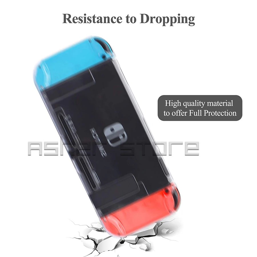 Прозрачный чехол жесткий защитный и 4 крышки для игровых аксессуаров Nitendo Nintendos