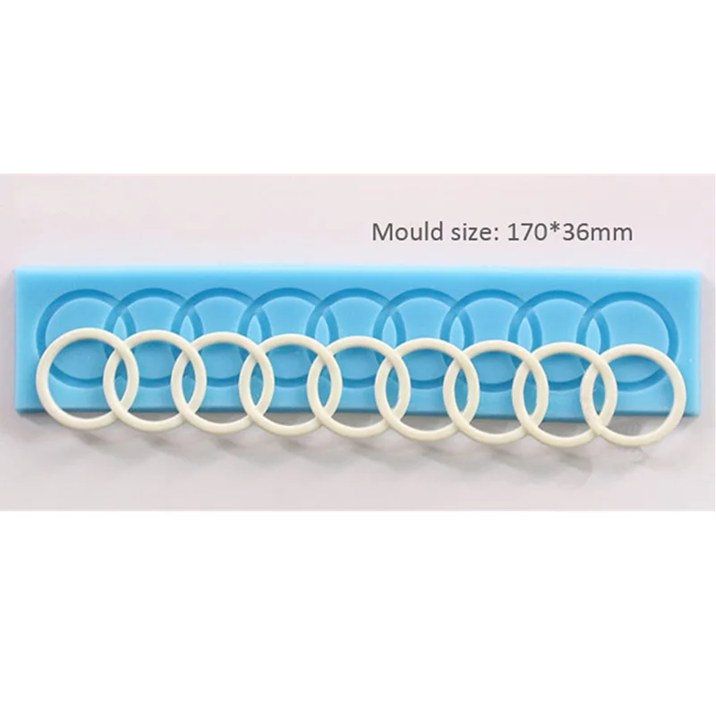 

Nine Ring Buckle Silicone Mold DIY Cake Chocolate Dessert Fondant Moulds Baking Decoration Tool Kitchenware