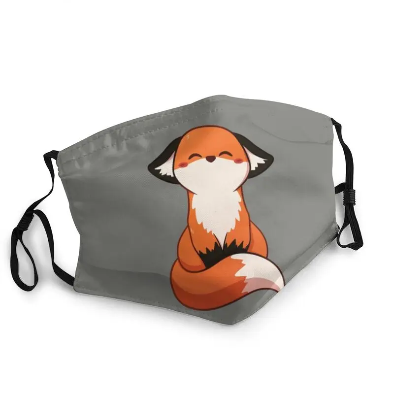

Cute Fox Mask Dustproof Reusable Fashionable 3D Animal Printing Face Mask Protection Cover Unisex Respirator Mouth Muffle