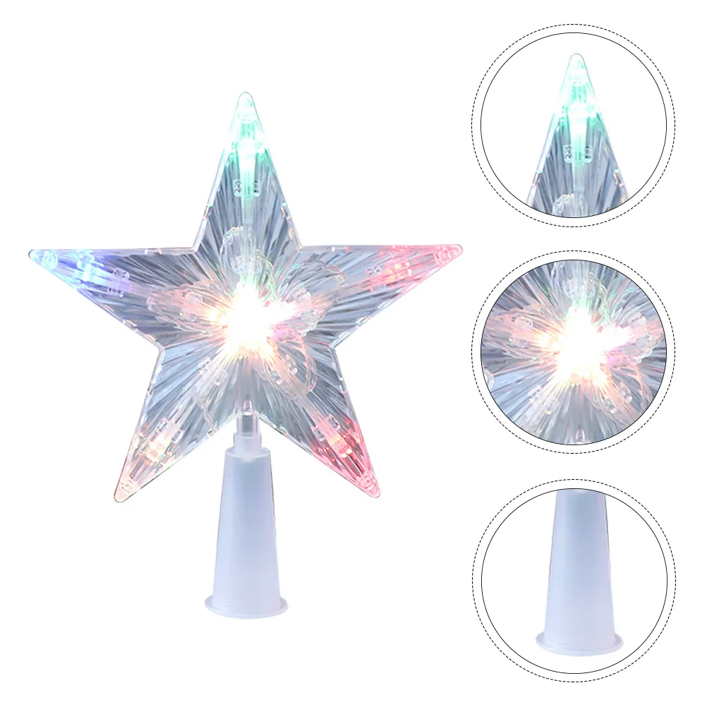 

1pc Christmas Tree Decor Star-shaped Tree Light Xmas Home Decor Party Supply