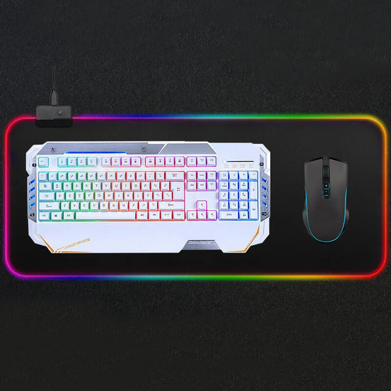 

Pad Large Size Colorful Luminous for PC Computer Desktop 7 Colors LED Light Desk Mat Gaming Keyboard pad