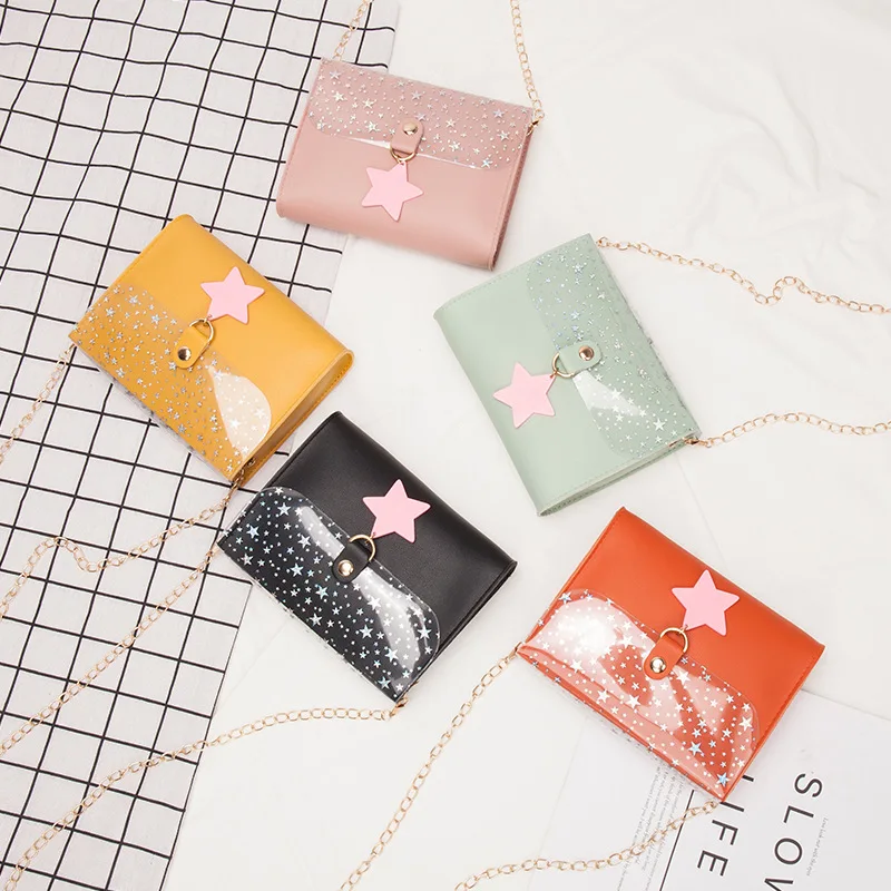 

Women PVC Clear Bag Fashion Pendant Shoulder Bags Female Chain Crossbody Messenger Bags 2021 Design Luxury Handbag Coin Purse