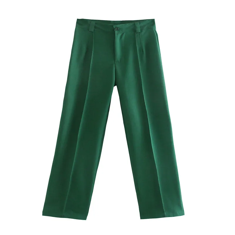 

ZA new trend with fashion western-style slim straight tube high waist pants women XQJ9308