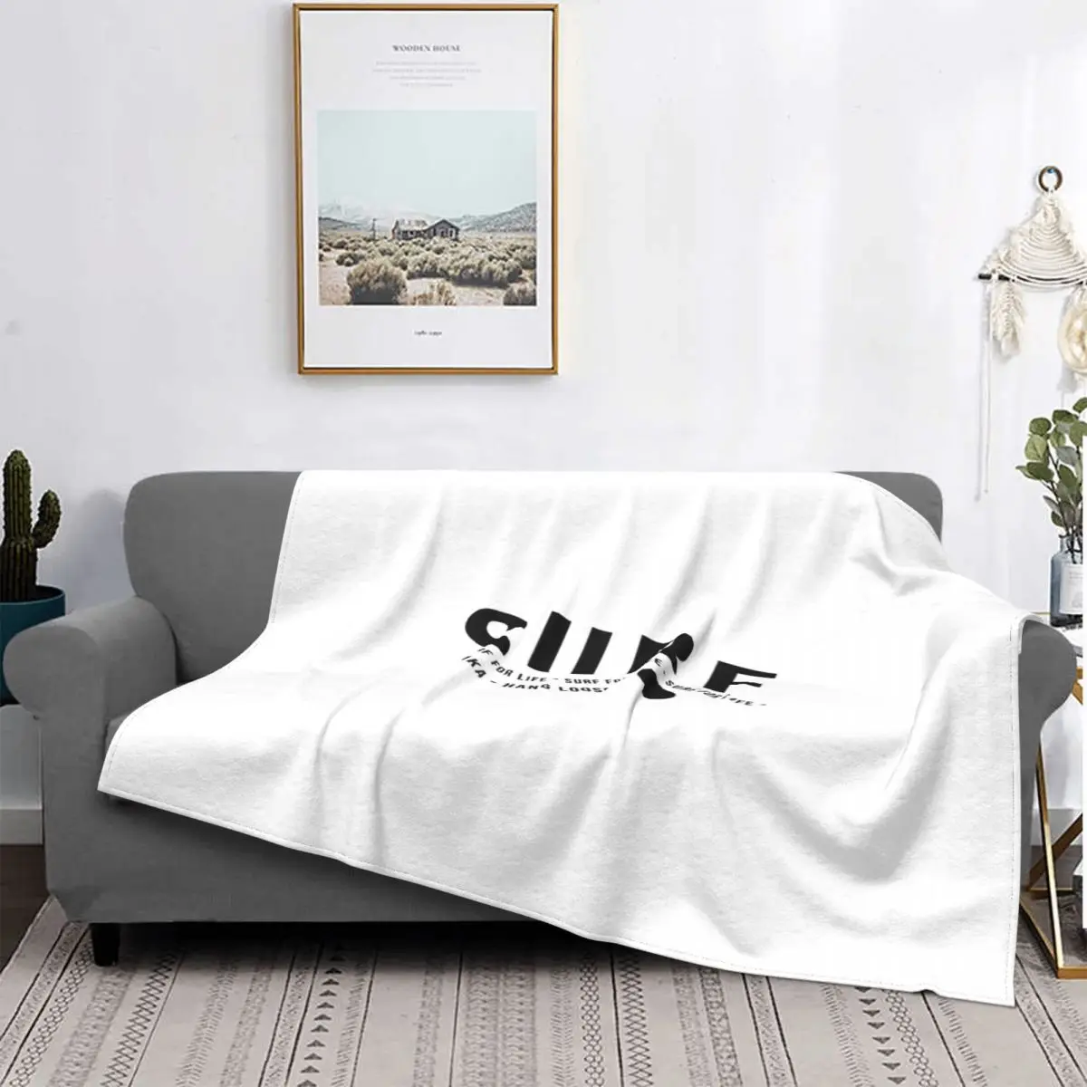 

Manta de Surf tipográfica, colcha de cama a cuadros, manta para sofá, Sudadera con capucha, textil de lujo para el hogar