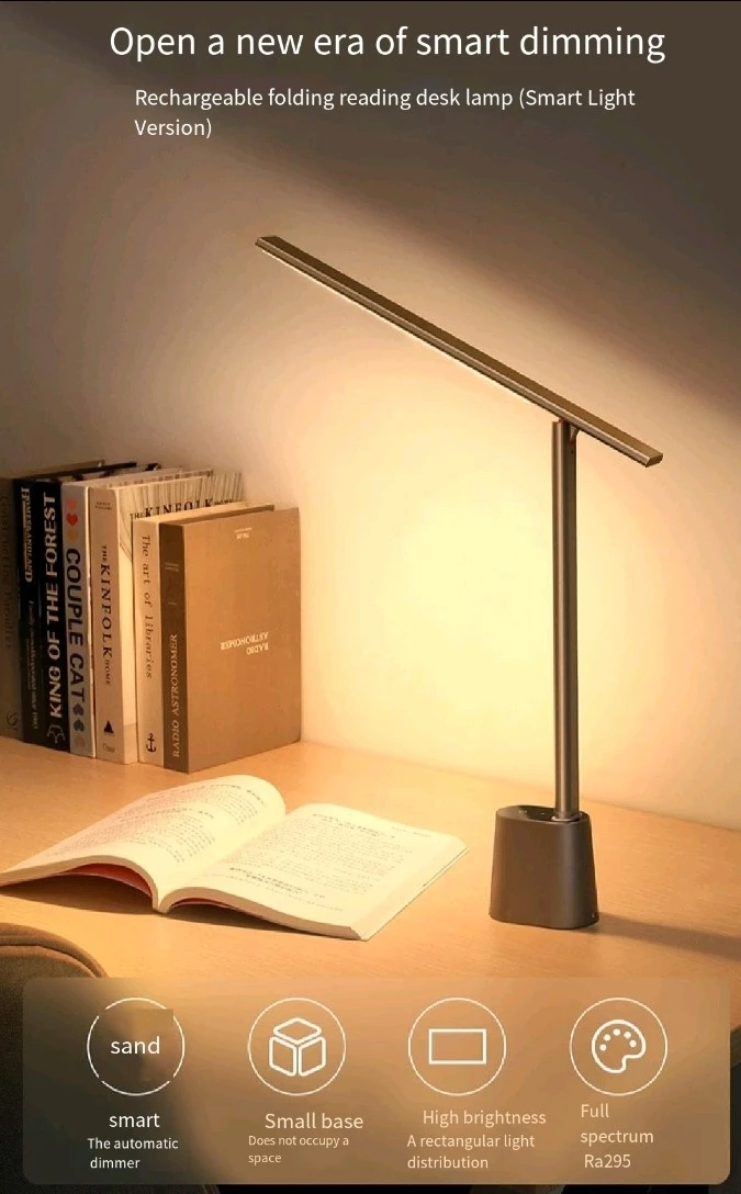 Baseus-Lámpara LED de escritorio inteligente, adaptable, con brillo, protección ocular, para estudio,...