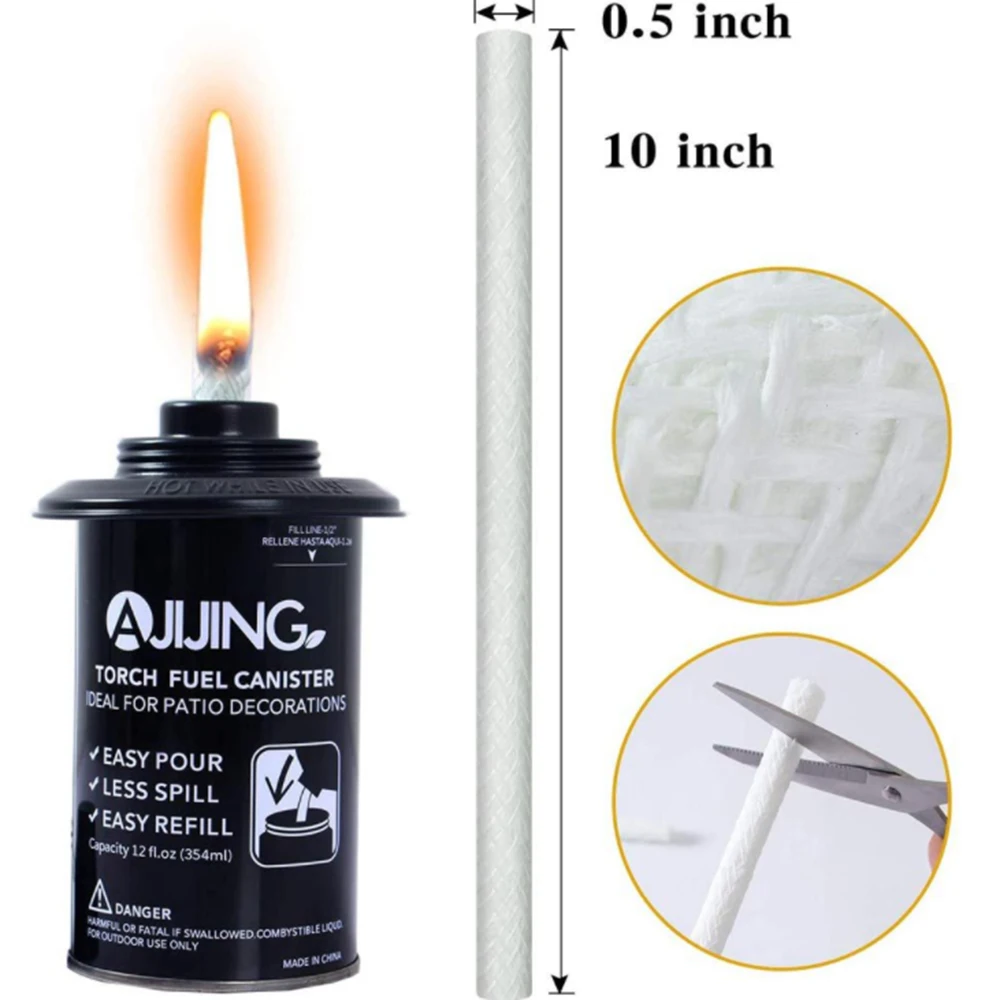 12 шт. керосиновые фитили с длительным сроком службы фонарик подсвечник для вина