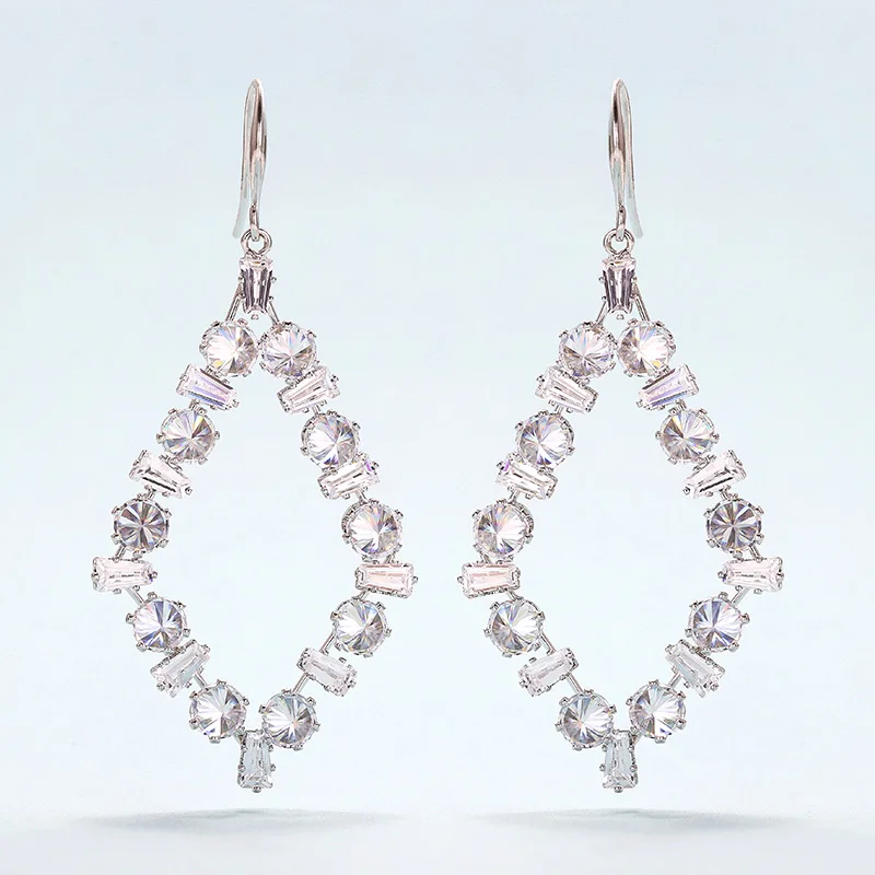 Очень девушка 64 мм новые модные украшения из циркония кристалл в форме ромба