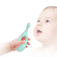 infant baby kids soft silicone toothbrush tongue cleaning brush teether