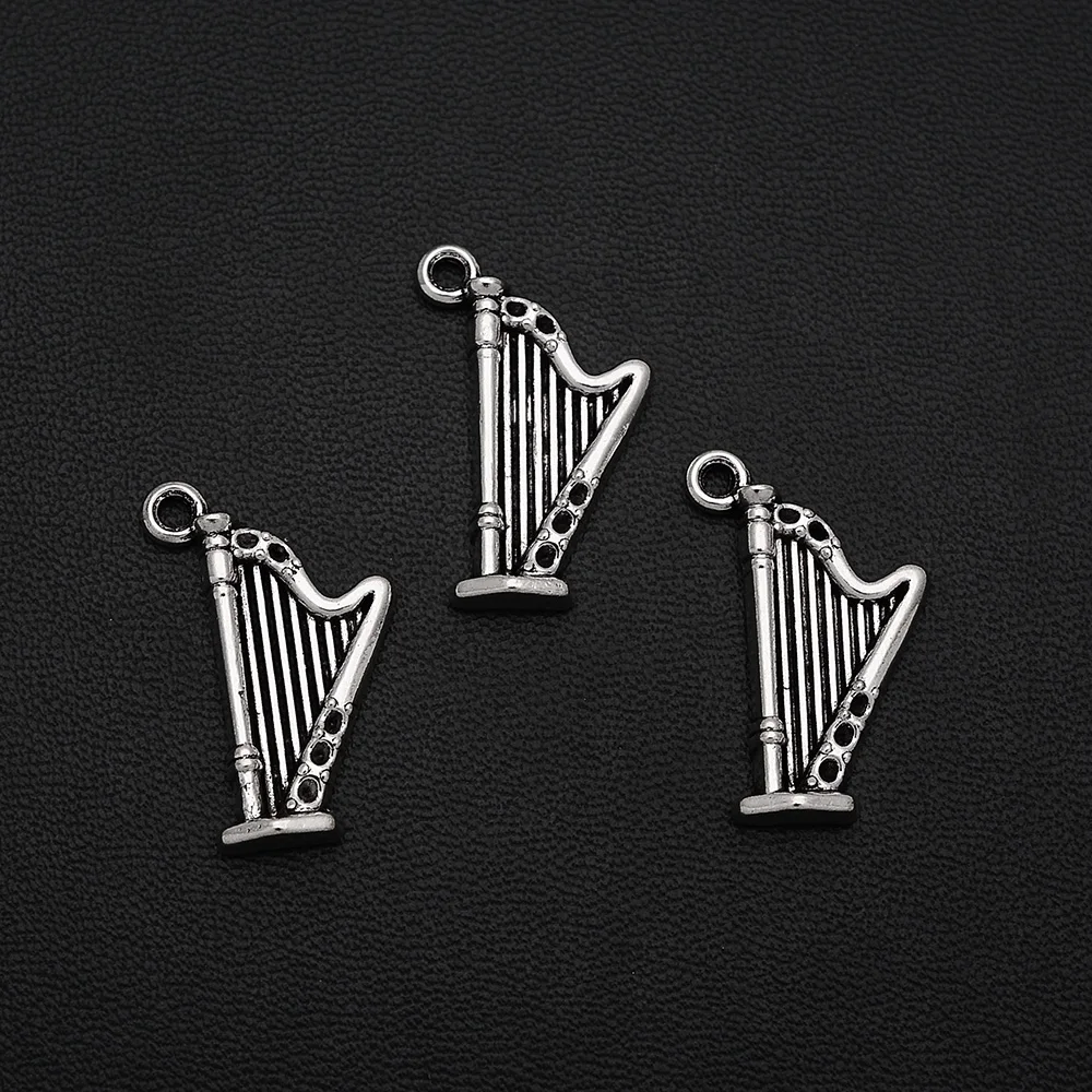 Посеребренные подвески в античном стиле для музыкальных инструментов смешанные