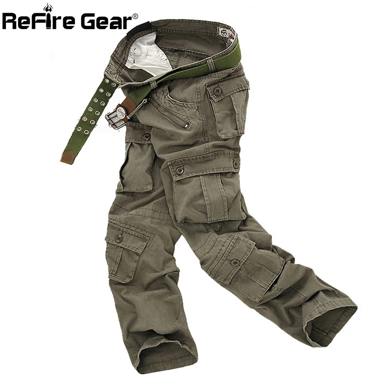 Повседневные мужские камуфляжные брюки карго в Военном Стиле много карманов