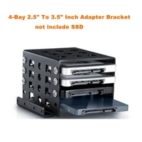 4 bay 2 5 to 3 5 inch adapter bracket hard drive caddy ssd aluminum alloy chassis hard drive internal mounting tray caddy bay