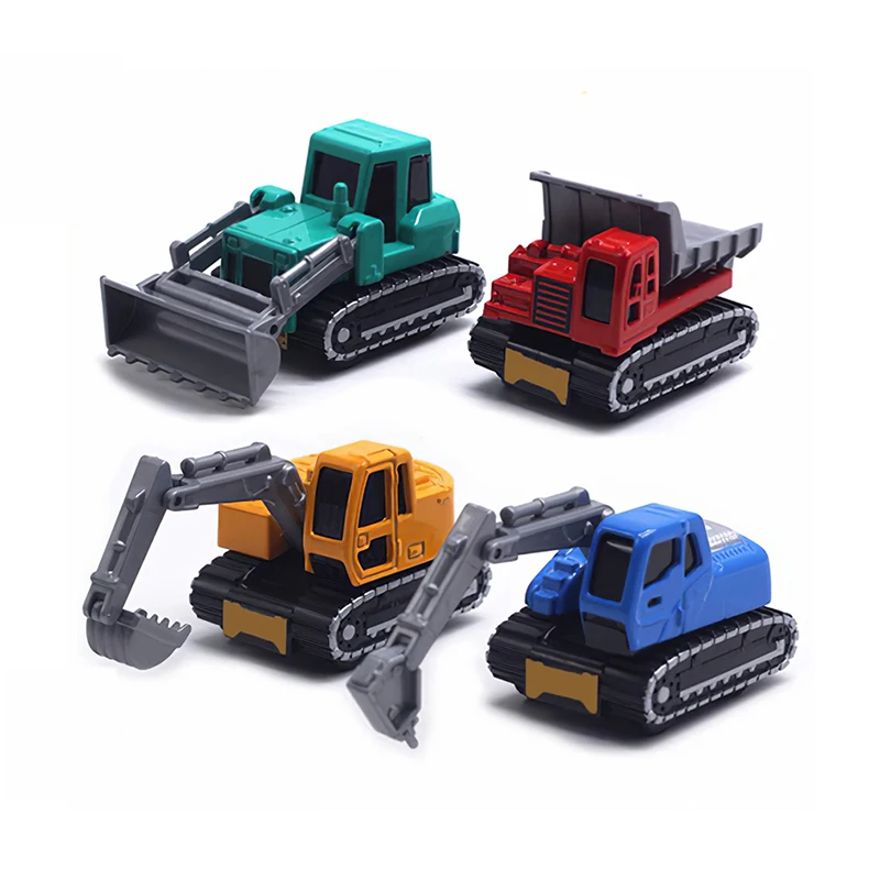 

4 шт. литые модели автомобилей из сплава, строительный автомобиль, инженерный автомобиль, Набор детских машинок, игрушечные автомобили, заба...