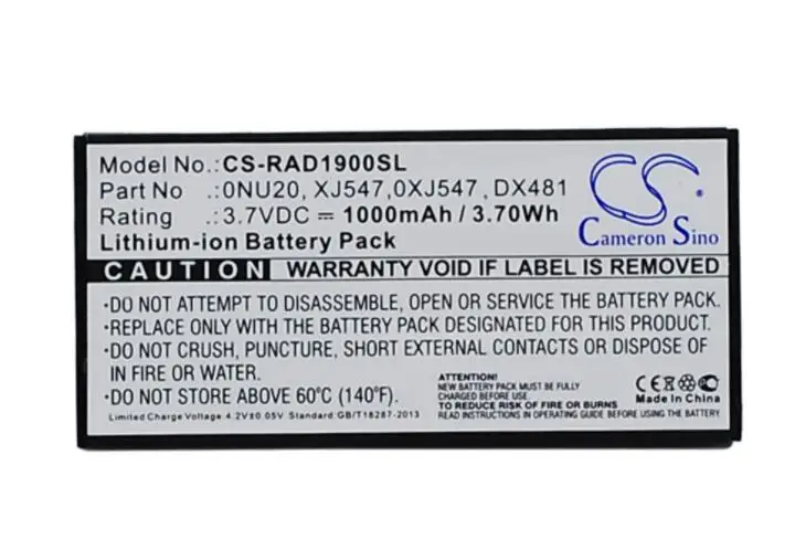 

Cameron sino 1000 мАч аккумулятор для ноутбука DELL E2K-UCP-61 (B) NP007 SAS 6/IR Perc 5i 6i PowerEdge 1900 1950 2900 0FR463 0NU209 0U8735