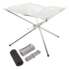 Костра для кемпинга, подставка для дровяной плиты, из нержавеющей стали, Складная сетка, уличный деревянный обогреватель