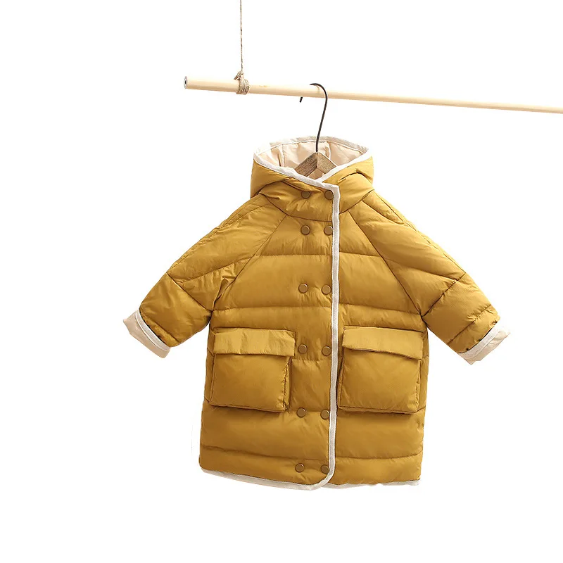 

2019 Autumn Winter Hooded Children Down Jackets For Girls Candy Color Warm Kids Down Coats For Boys 2-9 Years Outerwear Clothes