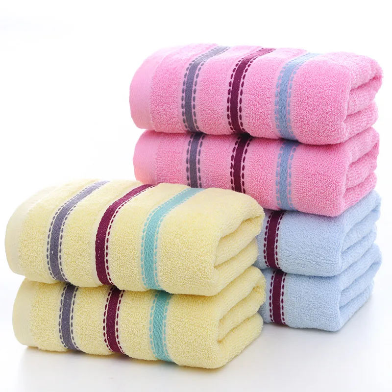 Банное полотенце с принтом в полоску хлопковое кухонное для волос рук отелей