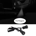 2 шт. светодиодный логотип для Peugeot 206 207 106 107 307 308 408 3008 4008 5008 Peugeot двери автомобиля светильник автомобиля логотип бренда лампы Атмосфера