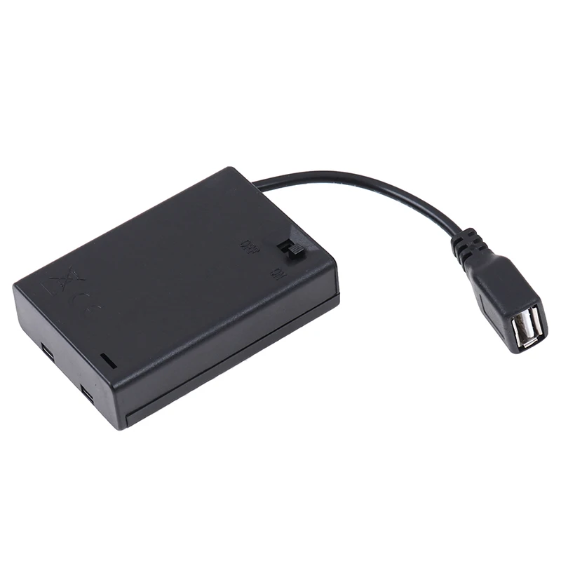 DC4.5V Portable Mini AA Battery Holder Storage Box Case USB Power Supply Battery Box For 5050 3528 2835 LED Strip Light images - 6