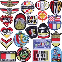 oeteldonk emblem 2021 ironing applications patches for clothing stickers diy iron patches letters embroidery sewing supplies