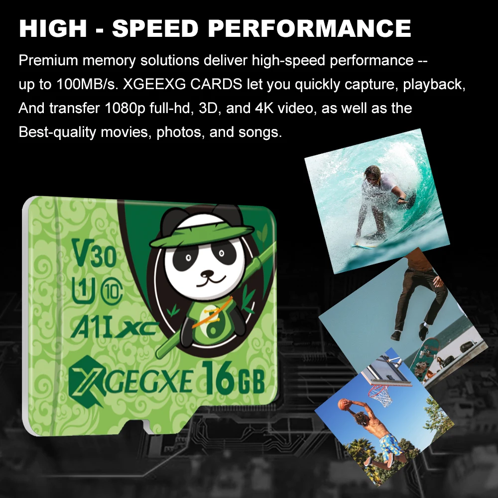 XGEGXE Micro SD 16 ГБ 32 ГБ 64 Гб 128 Гб карта памяти C10 модная TF карта флэш-накопитель для смартфона