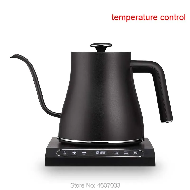 0.8L Stainless Steel electric kettle With insulation coffee pot constant temperature control mini Gooseneck long nozzle teapot