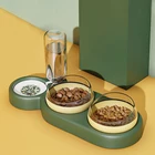 Автоматическая миска для домашних животных для кошек, собак, кошек, чаша кормушка для пищи и поилки с водяным фонтаном, подставка для собачьей миски, Аксессуары для кошек