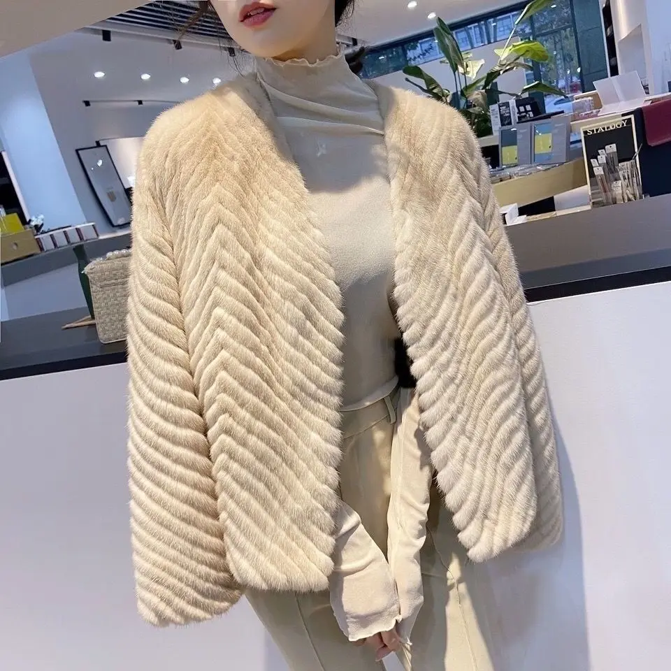 

Women Winter Casual Warm Faux Fur Coat Female Long Sleeve Imitation Mink Fur Outerwear Ladies Loose Thicken Fluffy Overcoat N188