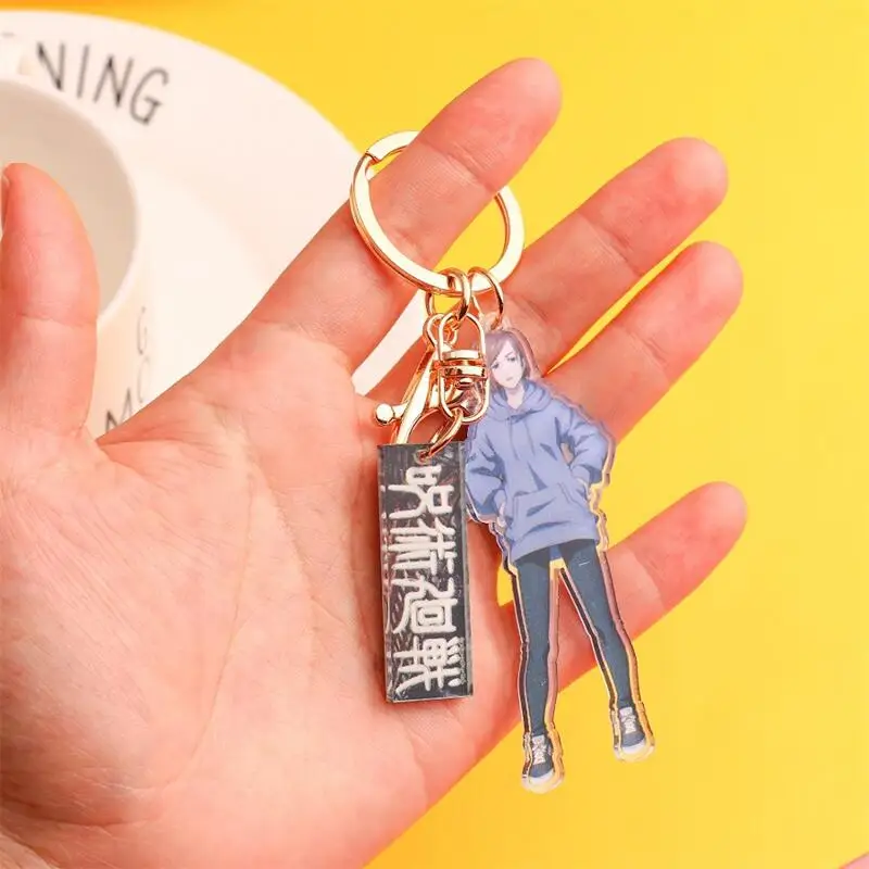 

Anime Jujutsu Kaisen Keychain Cosplay Double Sided Acrylic Key Chains Keyring Bag Pendant Prop