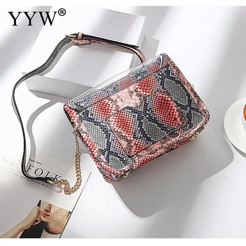 

Women Shoulder Bag Snake Bag PU Leather Ladies Handbag Luxury Designer Bag Snakeskin Crossbody Bags For Women Party