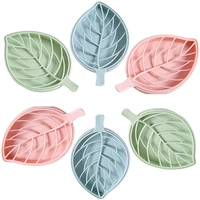 plastic leaf shaped soap dish soap storage dish tray holder container for bathroom bathroom kitchen countertop or sink storage