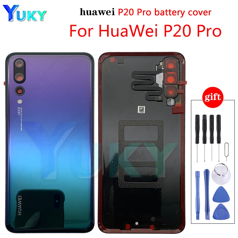 

100% Original huawei p20pro Battery Cover For P20 pro Replace the battery cover With camera cover p20 pro